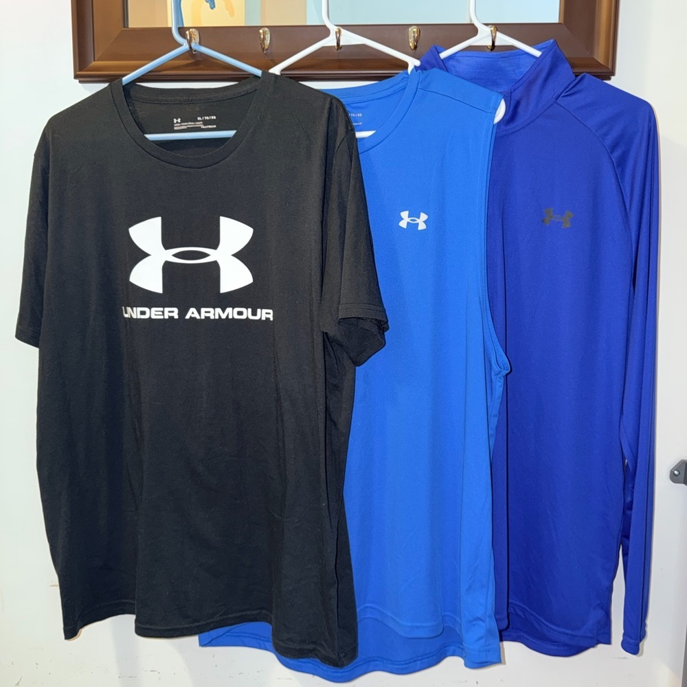 Under Armour Black, Royal & Blue Training Tee Set Size XL